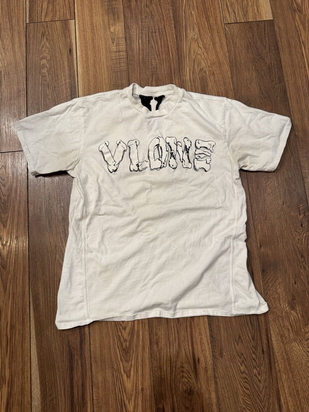 Vlone 2 The Bone Graphic T-shirt White Cotton Size Medium (READ!)